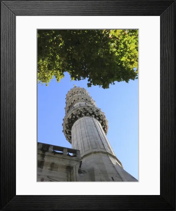 Framed Print : Blue Mosque Minaret. Istanbul. Turkey