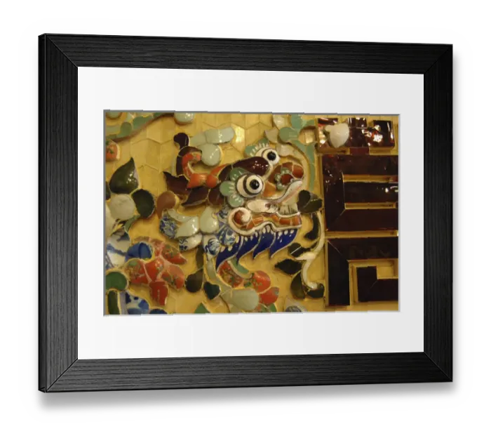 Framed Print : Asia, Vietnam. Mosaic naga, Khai Dinh Tomb, Hue, Thua Thienaa'Hue Framed Print : Asia, Vietnam. Mosaic naga, Khai Dinh Tomb, Hue, Thua Thienaa'Hue