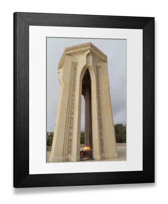 Framed Print : Azerbaijan, Baku. The Eternal Flame memorial in Dagustu park Framed Print : Azerbaijan, Baku. The Eternal Flame memorial in Dagustu park