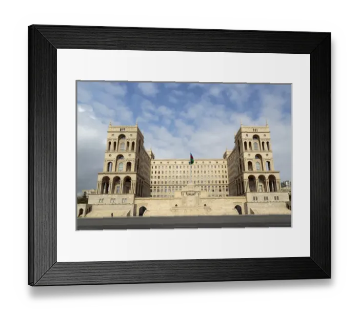 Framed Print : Azerbaijan, Baku. The Baku Government House Framed Print : Azerbaijan, Baku. The Baku Government House