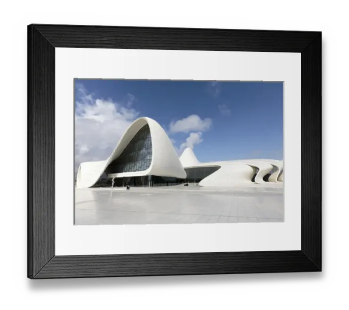 Framed Print : Azerbaijan, Baku. The Heydar Aliyev Center in Baku Framed Print : Azerbaijan, Baku. The Heydar Aliyev Center in Baku