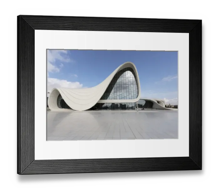 Framed Print : Azerbaijan, Baku. The Heydar Aliyev Center in Baku Framed Print : Azerbaijan, Baku. The Heydar Aliyev Center in Baku