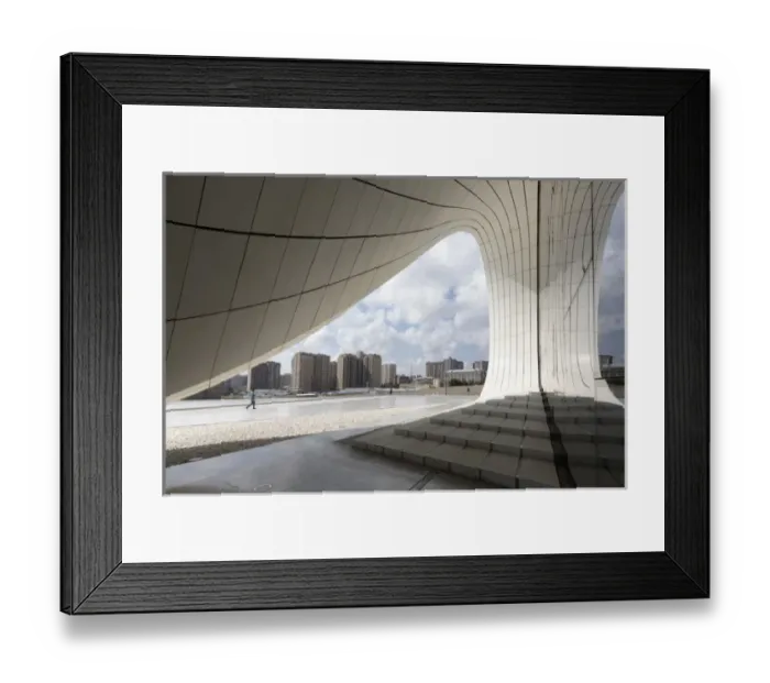Framed Print : Azerbaijan, Baku. The Heydar Aliyev Center in Baku Framed Print : Azerbaijan, Baku. The Heydar Aliyev Center in Baku