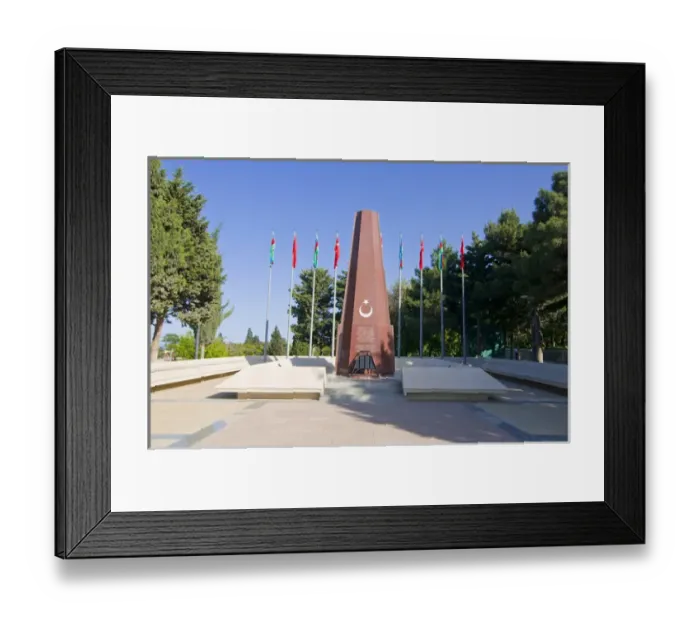 Framed Print : War memorial on the Sahidler Xiyabani, Martyr monument, on the Martyr lane, Baku Framed Print : War memorial on the Sahidler Xiyabani, Martyr monument, on the Martyr lane, Baku