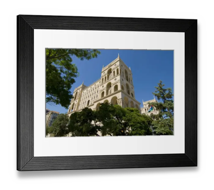 Framed Print : The house of government, Baku, Azerbaijan Framed Print : The house of government, Baku, Azerbaijan
