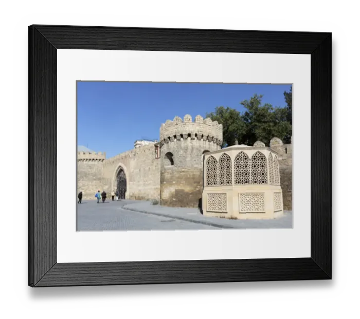 Framed Print : Azerbaijan, Baku. Tourists heading to the entrance of the Palace of the Shirvanshahs Framed Print : Azerbaijan, Baku. Tourists heading to the entrance of the Palace of the Shirvanshahs