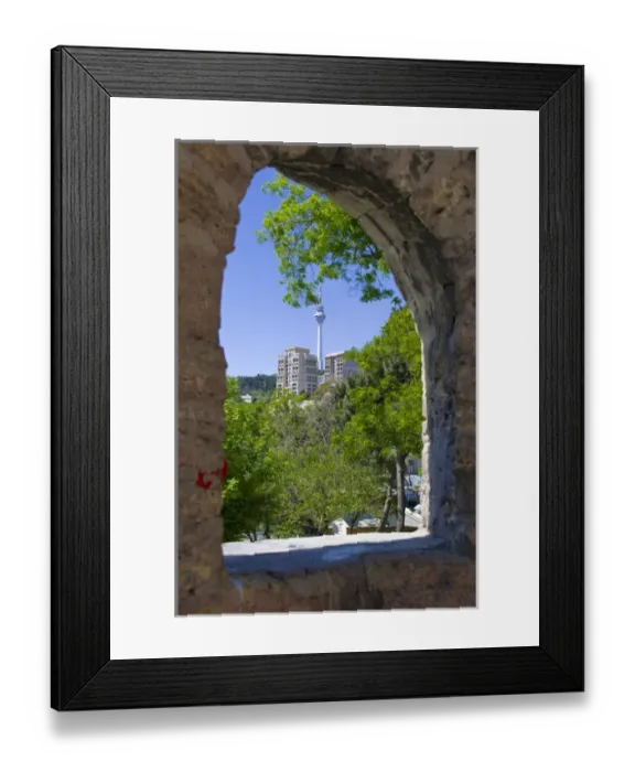 Framed Print : View from Palace of the Shirvanshahs oer city Baku with television tower, Azerbaijan Framed Print : View from Palace of the Shirvanshahs oer city Baku with television tower, Azerbaijan