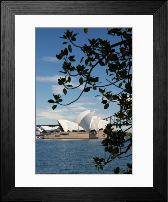 Framed Print : Australia, NSW, Sydney. View of the Sydney Opera House and Harbour Bridge from