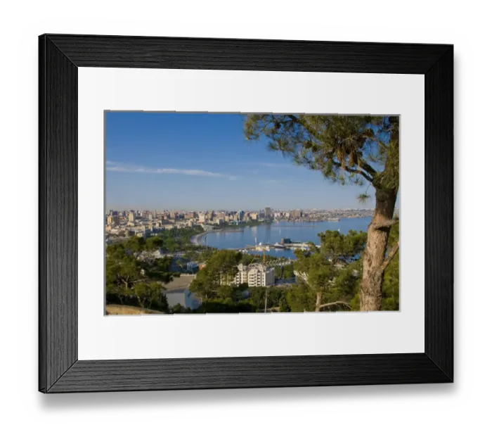Framed Print : View over coast of Baku, Baku Bay, Azerbaijan Framed Print : View over coast of Baku, Baku Bay, Azerbaijan