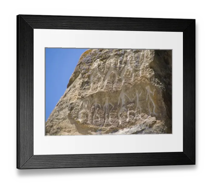 Framed Print : Petroglyphs, Qobustan, UNESCO World Heritage Site, Azerbaijan Framed Print : Petroglyphs, Qobustan, UNESCO World Heritage Site, Azerbaijan