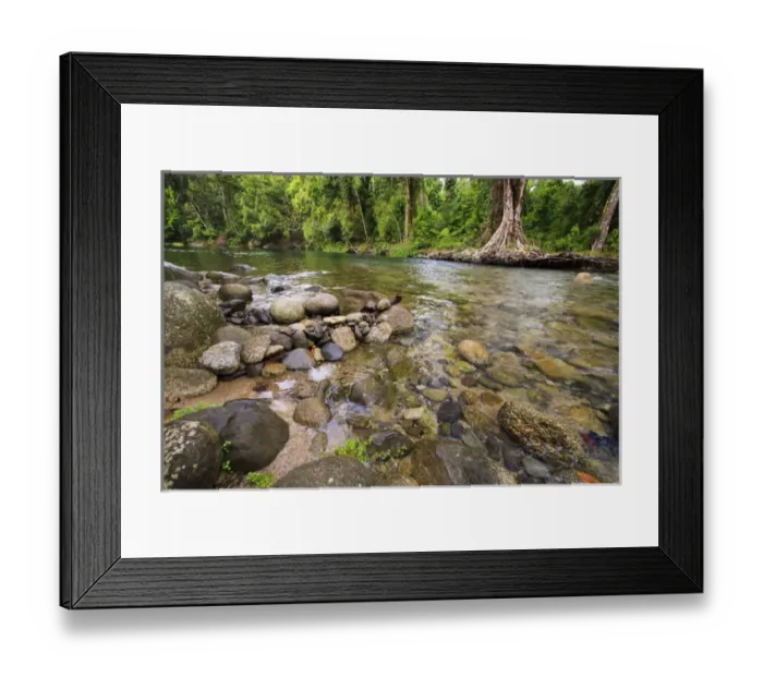 Framed Print : The upper reaches of Babinda Creek is a popular spot for swimming in far north Queensland Framed Print : The upper reaches of Babinda Creek is a popular spot for swimming in far north Queensland