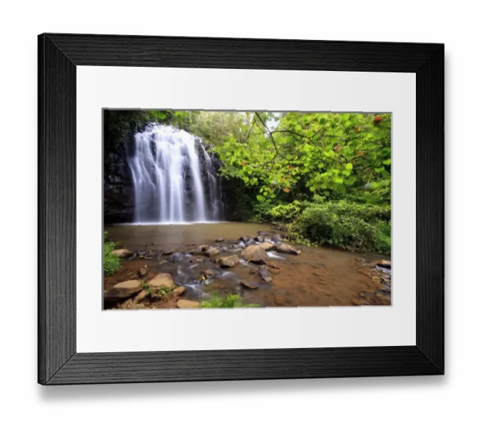 Framed Print : Ellinjaa Falls is one of three scenic waterfalls on the 15km Waterfall Circuit just