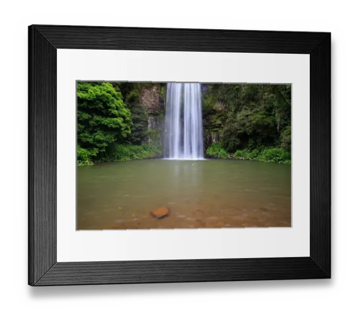 Framed Print : Millaa Millaa Falls is one of the iconic landscapes of far north Queensland and one Framed Print : Millaa Millaa Falls is one of the iconic landscapes of far north Queensland and one