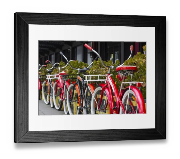 Framed Print : Australia, Victoria, VIC, Melbourne, South Wharf, bicycles outside of the Mars