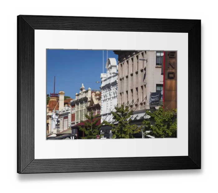 Framed Print : Australia, South Australia, Adelaide, Rundle Street, buildings Framed Print : Australia, South Australia, Adelaide, Rundle Street, buildings