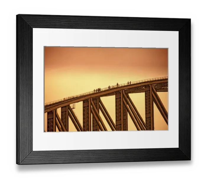 Framed Print : Australia, Sydney. People crossing the Sydney Harbor Bridge Framed Print : Australia, Sydney. People crossing the Sydney Harbor Bridge