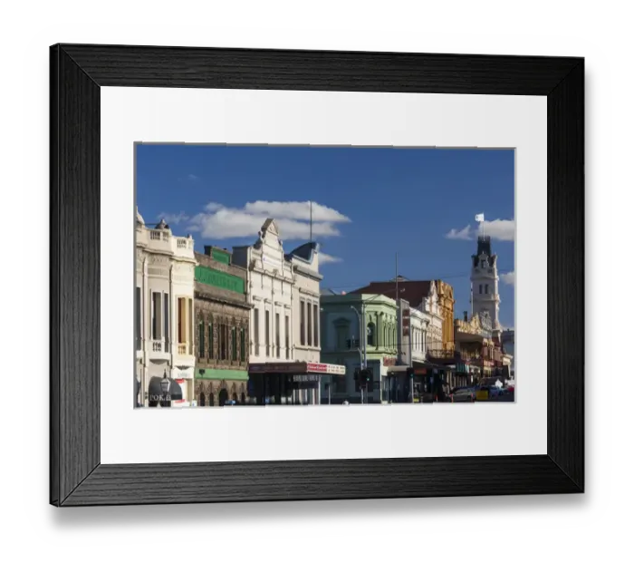 Framed Print : Australia, Victoria, VIC, Ballarat, Art Gallery of Ballarat tower and Sturt Street Framed Print : Australia, Victoria, VIC, Ballarat, Art Gallery of Ballarat tower and Sturt Street