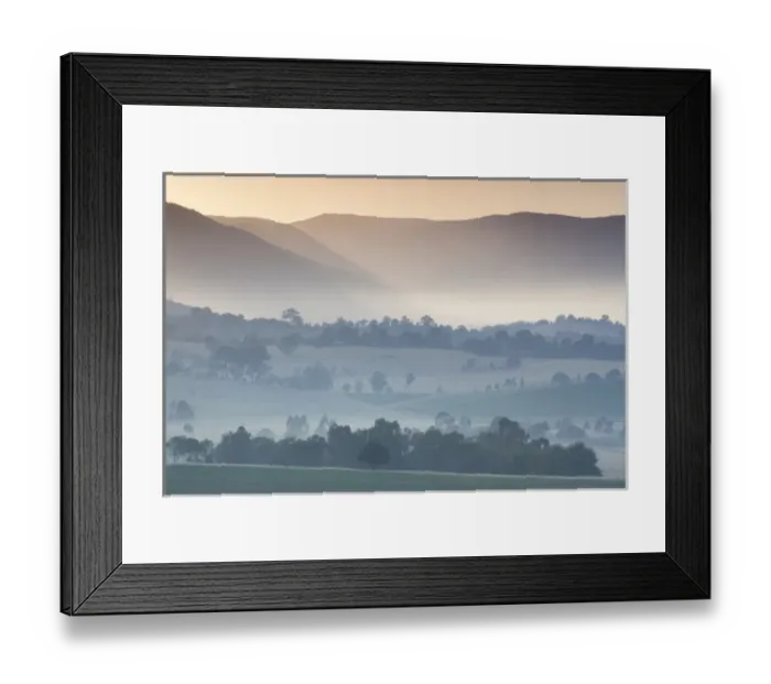 Framed Print : Australia, Victoria, VIC, Yarra Valley, landscape, dawn