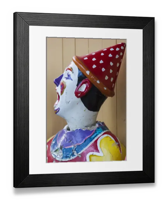 Framed Print : Australia, South Australia, Adelaide, Rundle Park, clown heads at water gun arcade Framed Print : Australia, South Australia, Adelaide, Rundle Park, clown heads at water gun arcade