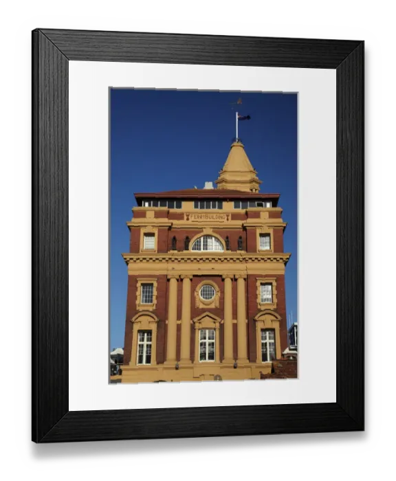 Framed Print : Historic Ferry Building, Auckland waterfront, North Island, New Zealand