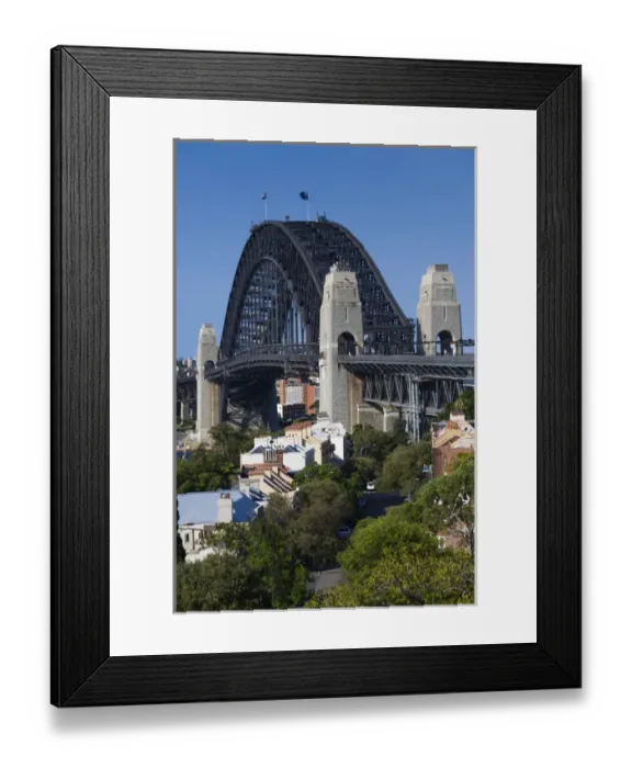 Framed Print : Australia, New South Wales, NSW, Sydney, Sydney Harbour Bridge from Observatory Park