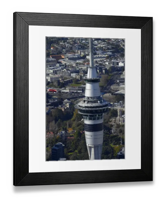 Framed Print : Sky Tower, Auckland, North Island, New Zealand - aerial Framed Print : Sky Tower, Auckland, North Island, New Zealand - aerial