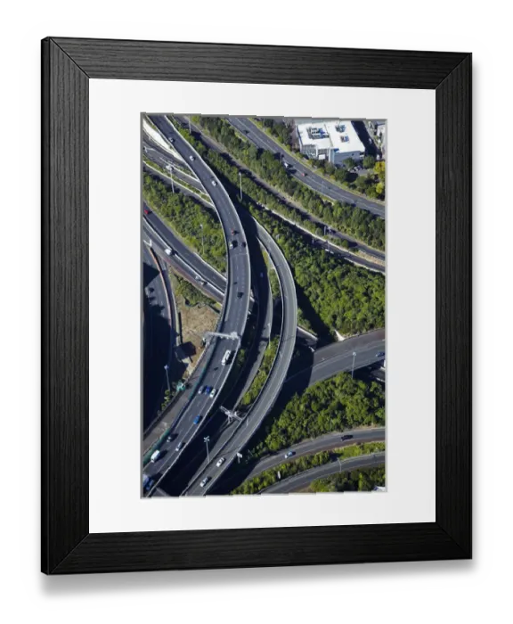 Framed Print : Spaghetti Junction (officially Central Motorway Junction), Newton, Auckland, North Island