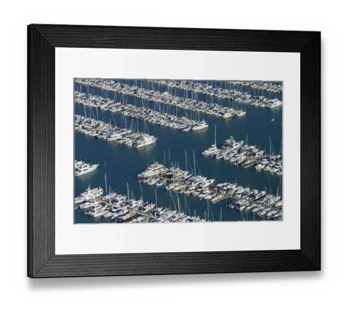 Framed Print : Westhaven Marina, Auckland, North Island, New Zealand - aerial Framed Print : Westhaven Marina, Auckland, North Island, New Zealand - aerial