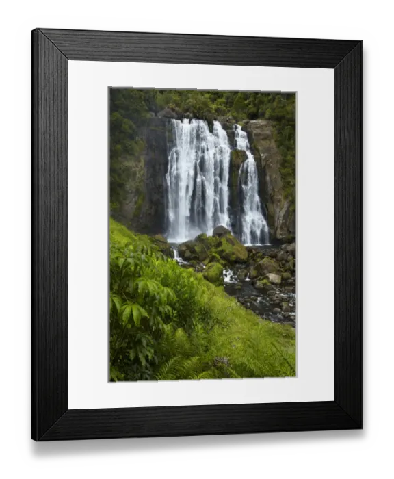 Framed Print : Marokopa Falls, Waitomo District, Waikato, North Island, New Zealand