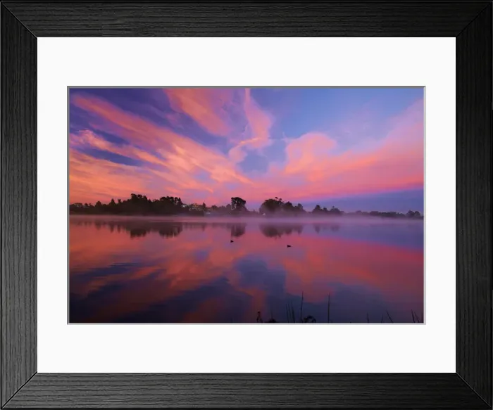 Framed Print : Sunrise over Lake Rotoroa, Hamilton, Waikato, North Island, New Zealand Framed Print : Sunrise over Lake Rotoroa, Hamilton, Waikato, North Island, New Zealand