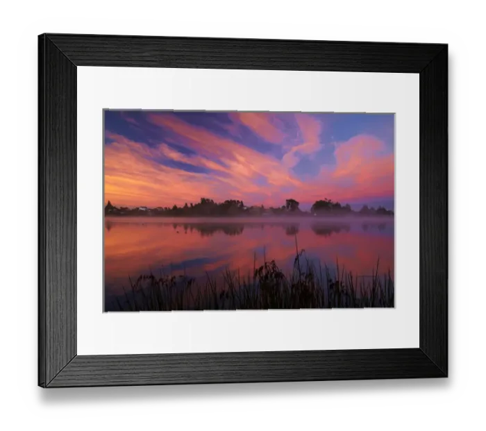 Framed Print : Sunrise over Lake Rotoroa, Hamilton, Waikato, North Island, New Zealand Framed Print : Sunrise over Lake Rotoroa, Hamilton, Waikato, North Island, New Zealand