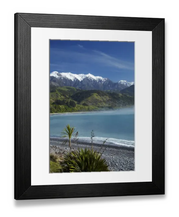 Framed Print : Seaward Kaikoura Ranges, Mangamaunu, near Kaikoura, Marlborough, South Island, New Framed Print : Seaward Kaikoura Ranges, Mangamaunu, near Kaikoura, Marlborough, South Island, New