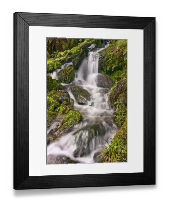 Framed Print : New Zealand Asia Glenorchy Small Falls Framed Print : New Zealand Asia Glenorchy Small Falls