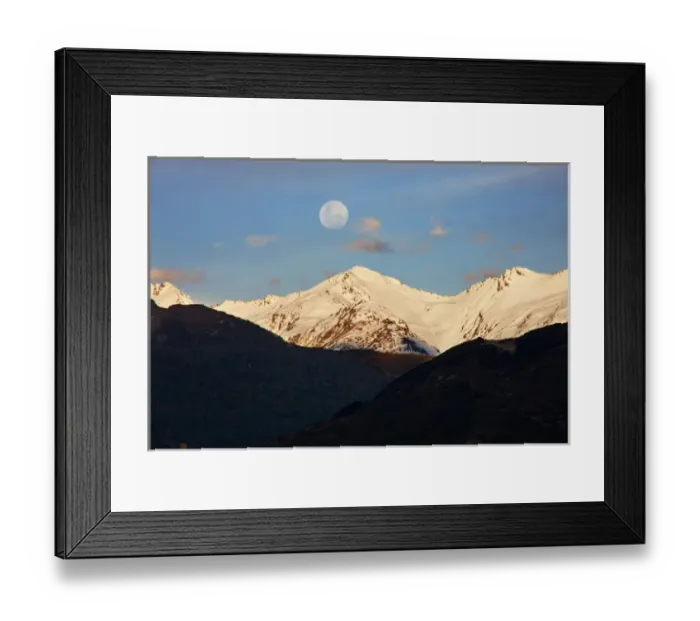 Framed Print : New Zealand Asia Glenorchy Full Moon Framed Print : New Zealand Asia Glenorchy Full Moon