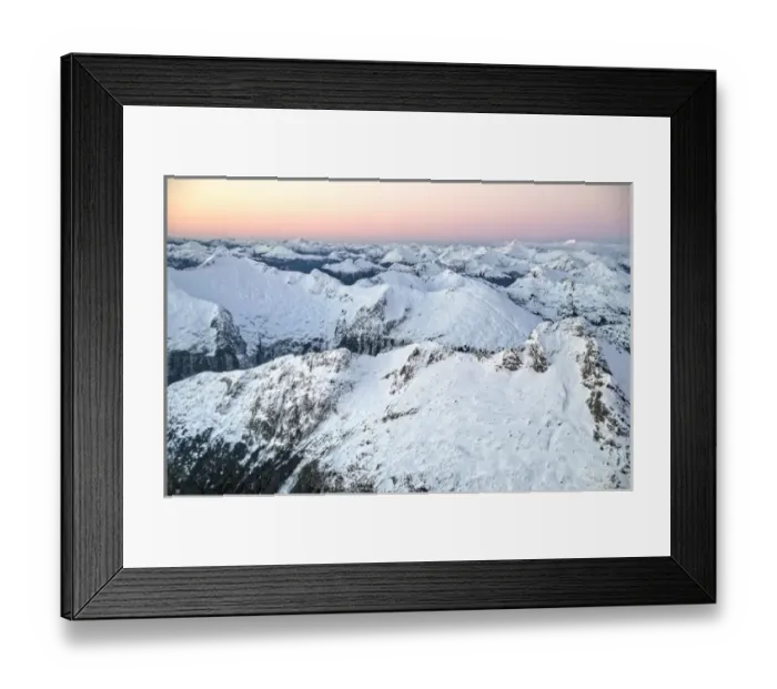 Framed Print : New Zealand Asia Fjordlands from Helicopter Framed Print : New Zealand Asia Fjordlands from Helicopter