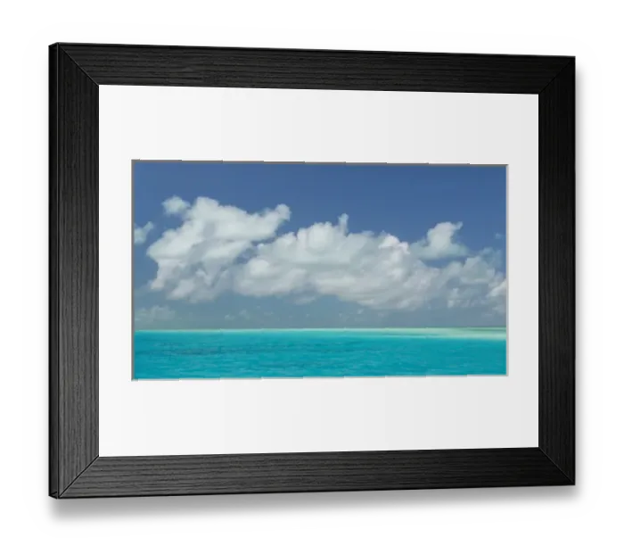 Framed Print : Bahamas, Exuma Island. Seascape of aqua ocean Framed Print : Bahamas, Exuma Island. Seascape of aqua ocean