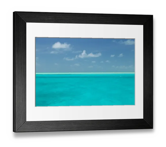 Framed Print : Bahamas, Exuma Island. Seascape of aqua ocean Framed Print : Bahamas, Exuma Island. Seascape of aqua ocean