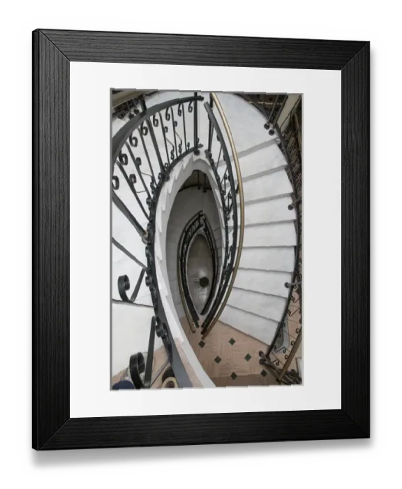 Framed Print : North America, Latin America, Caribbean, Cuba, Trinidad. Spiral Staircase, Trinidad, Cuba