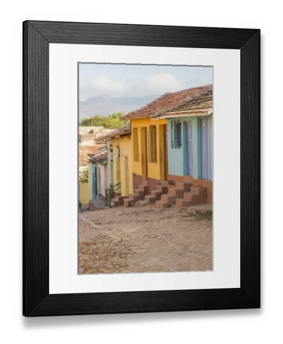Framed Print : North America, Caribbean, Cuba, Trinidad, cobblestone street, Trinidad Framed Print : North America, Caribbean, Cuba, Trinidad, cobblestone street, Trinidad