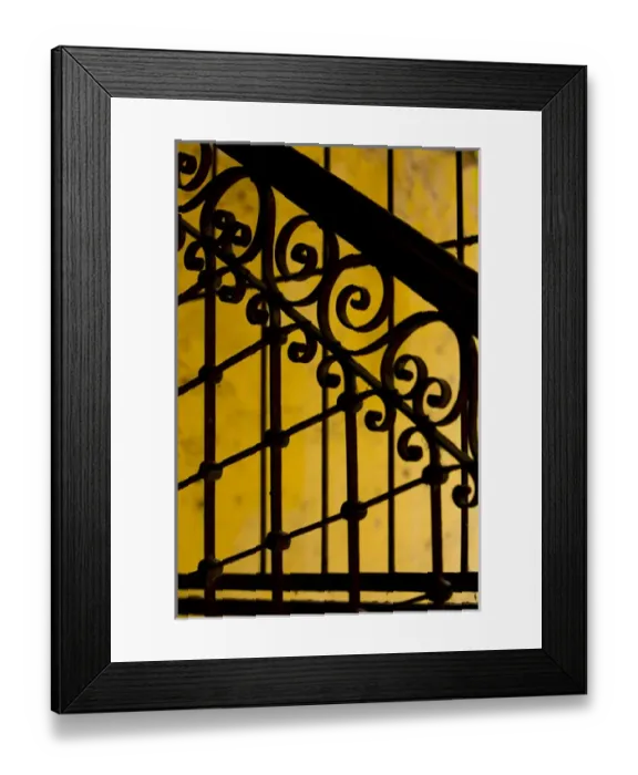 Framed Print : North America, Caribbean, Cuba, Havana, railing and ironwork in apartment (silhouette) Framed Print : North America, Caribbean, Cuba, Havana, railing and ironwork in apartment (silhouette)