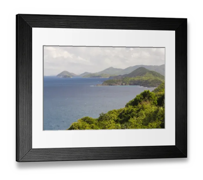 Framed Print : US, USVI, St Thomas. North shore St Thomas vista