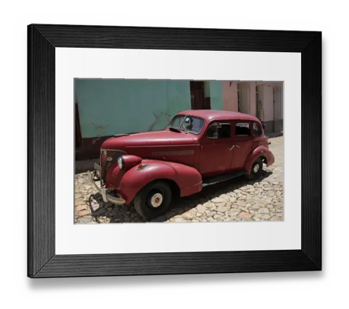 Framed Print : Central America, Cuba, Trinidad. Classic American Car in Trinidad Framed Print : Central America, Cuba, Trinidad. Classic American Car in Trinidad
