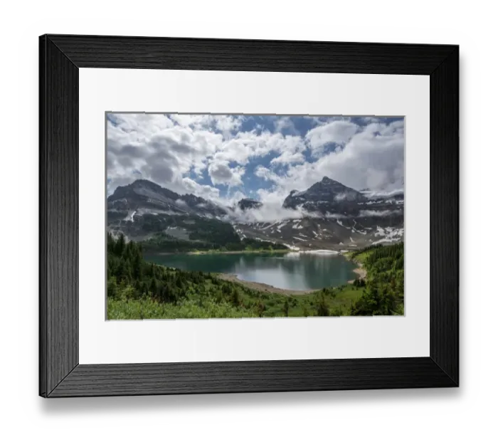 Framed Print : Clouds over an alpine lake in Assiniboine Provincial Park Framed Print : Clouds over an alpine lake in Assiniboine Provincial Park