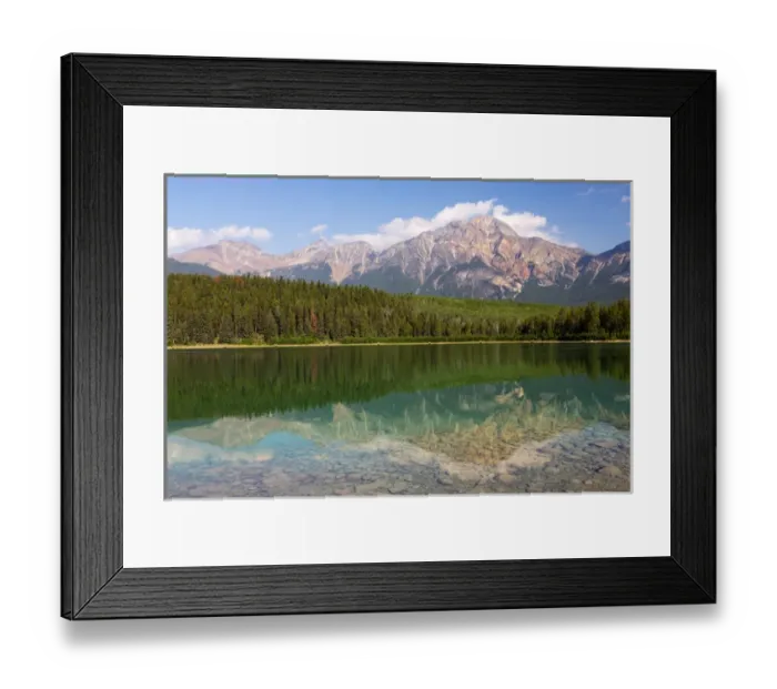 Framed Print : Canada, Alberta, Jasper National Park, Pyramid Mountain and Patricia Lake