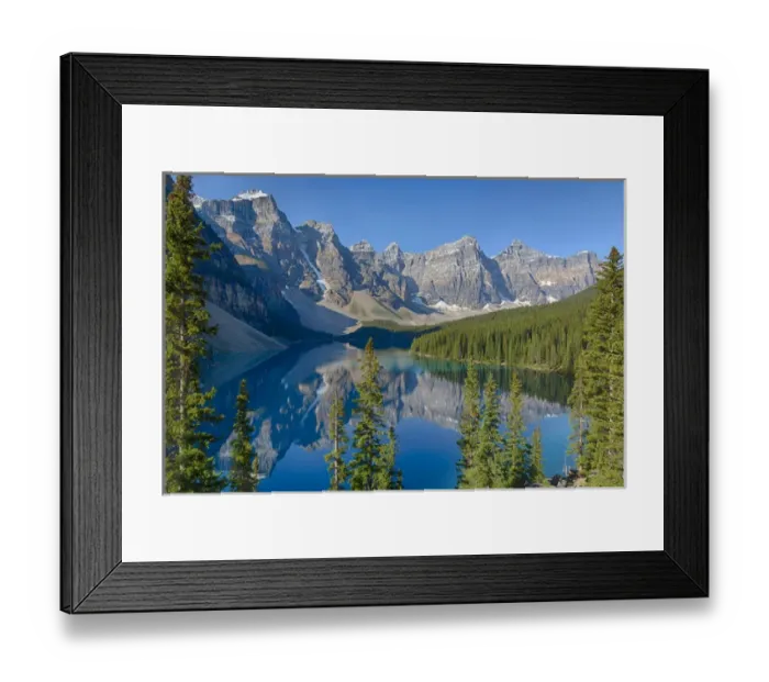 Framed Print : Canada, Banff National Park, Valley of the Ten Peaks, Moraine Lake