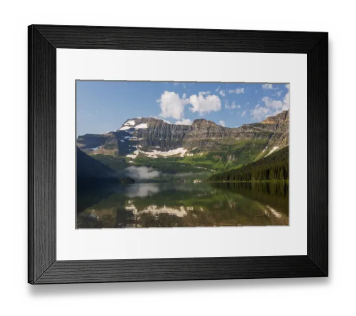 Framed Print : Canada, Alberta, Waterton Lakes National Park, Cameron Lake with Mount Custer