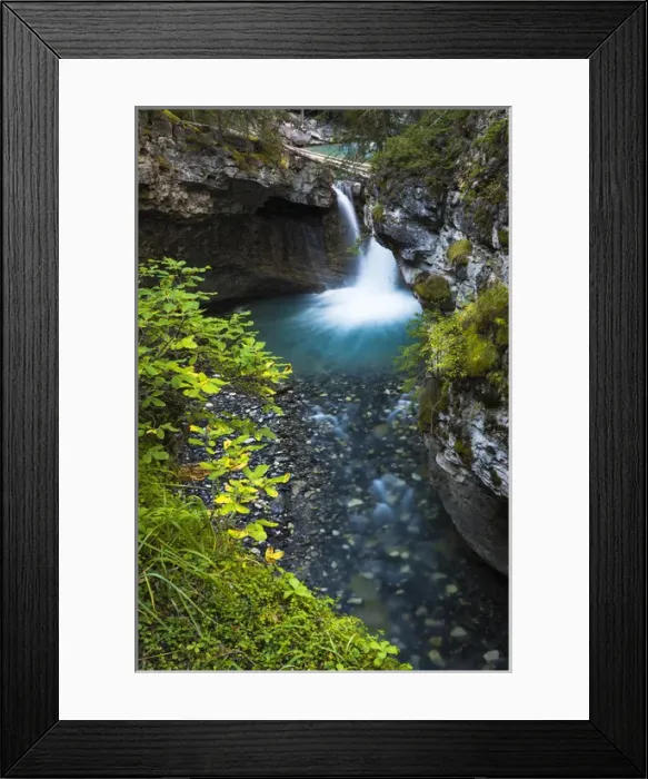 Framed Print : Cascade in Johnston Canyon, Banff National Park, Alberta, Canada Framed Print : Cascade in Johnston Canyon, Banff National Park, Alberta, Canada