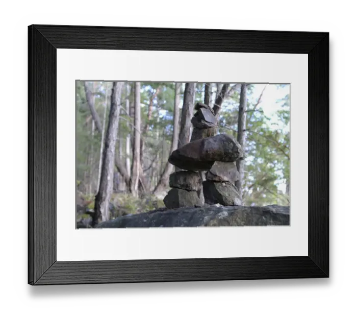 Framed Print : Canada, British Columbia, Gulf Islands, Wallace Island. Inukshuk Framed Print : Canada, British Columbia, Gulf Islands, Wallace Island. Inukshuk