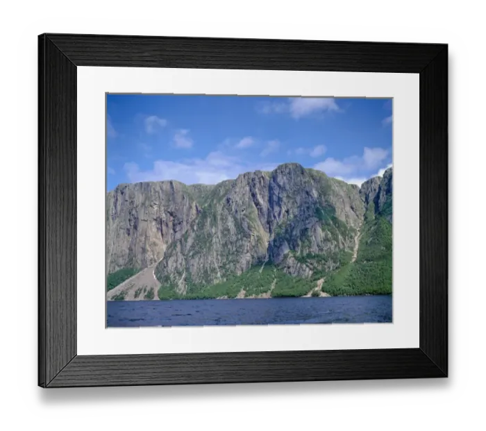 Framed Print : Canada, Newfoundland, Gros Morne National Park, Billion year old rock of the Long Framed Print : Canada, Newfoundland, Gros Morne National Park, Billion year old rock of the Long