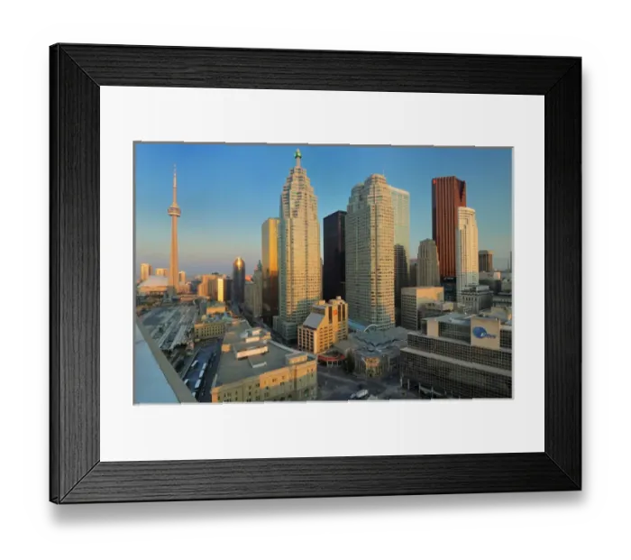 Framed Print : Toronto City at dusk with CN Tower Framed Print : Toronto City at dusk with CN Tower